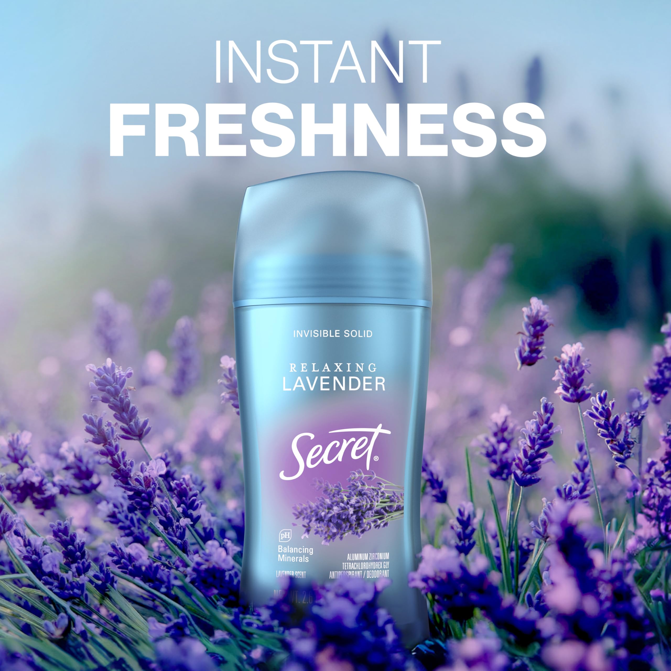 Minerales pH equilibrados de Secret Fresh para frescura sostenida