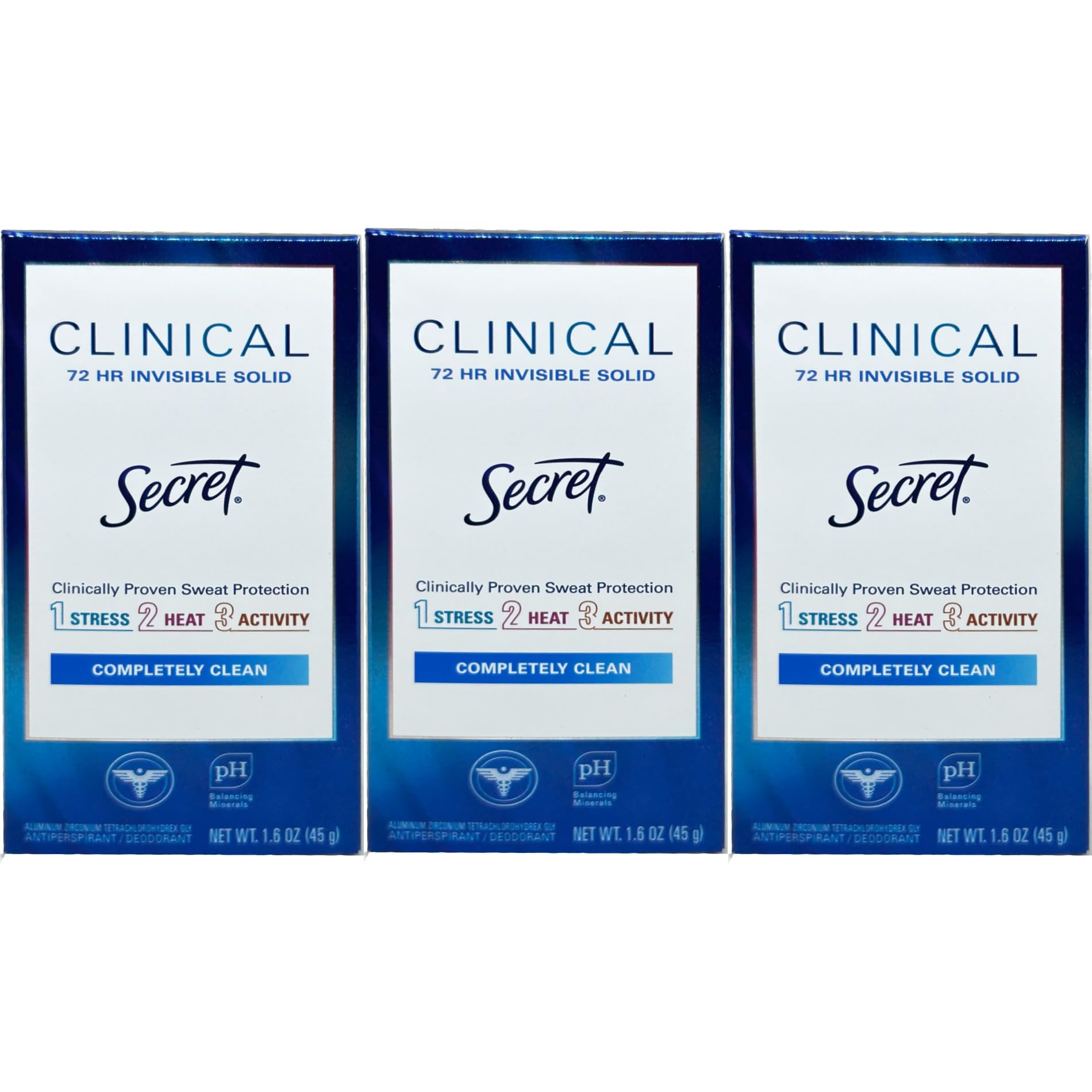 Secret Fuerza Clínica Desodorante Invisible: aplicación seca para uso diario cómodo.