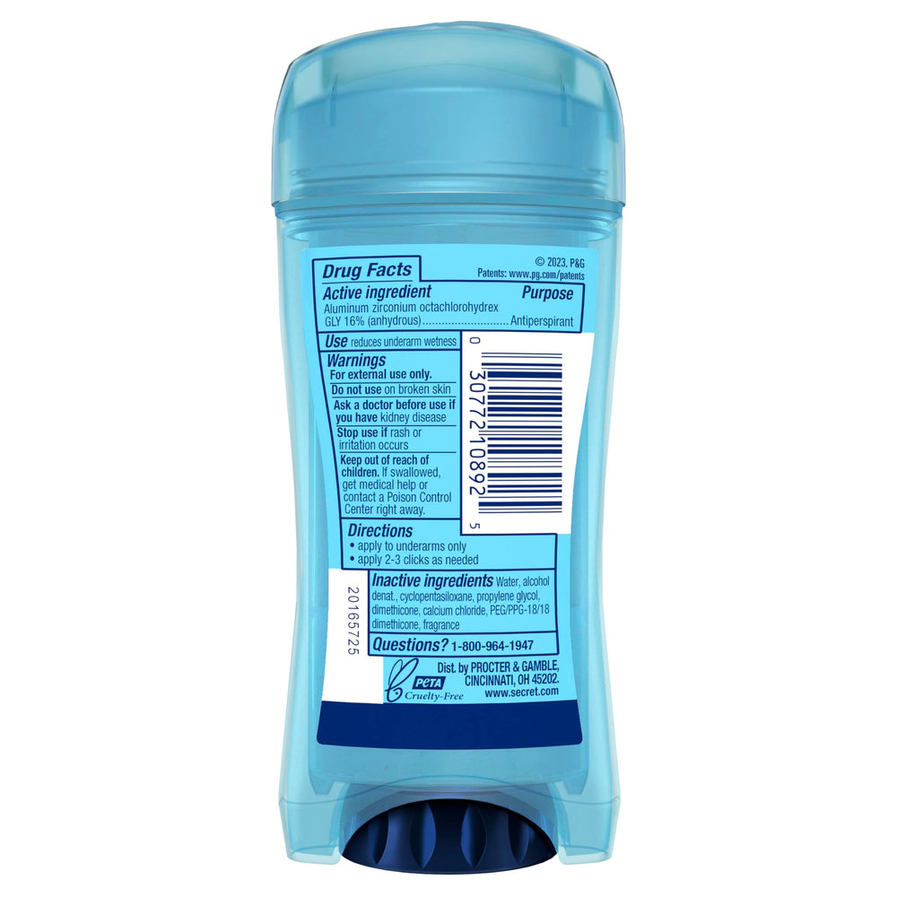 Secret Outlast desodorante mujer, minerales equilibrio de pH para piel sensible.
