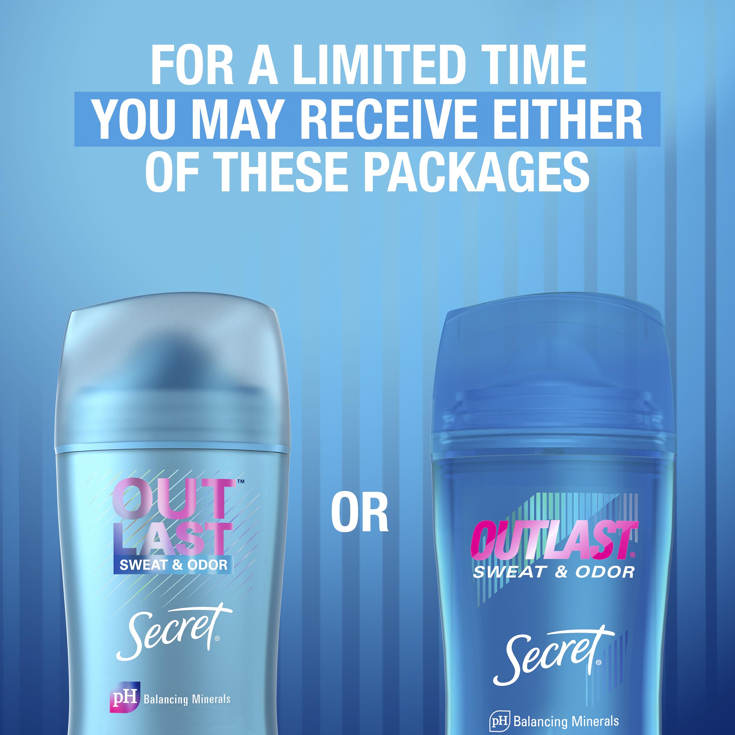 Fragancia limpia de Secret Outlast para una sensación fresca diaria.