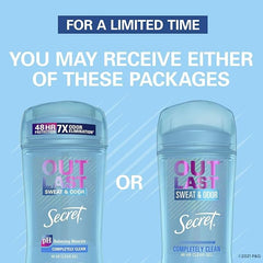 Secret Outlast gel claro ofrece experiencia suave y fresca al momento de aplicar.