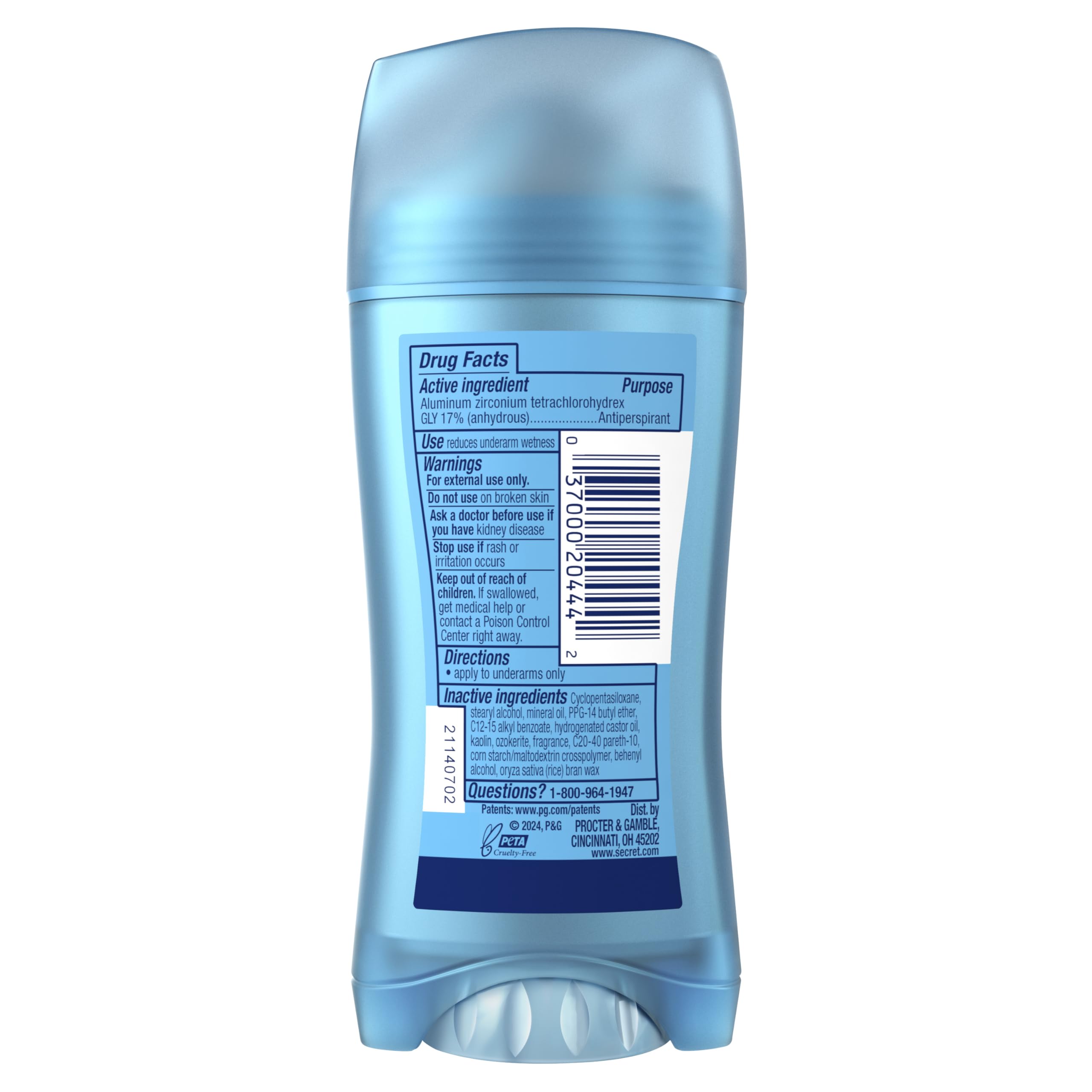 Secret pack tres unidades 2.6 oz: tamaño ideal para viajar.