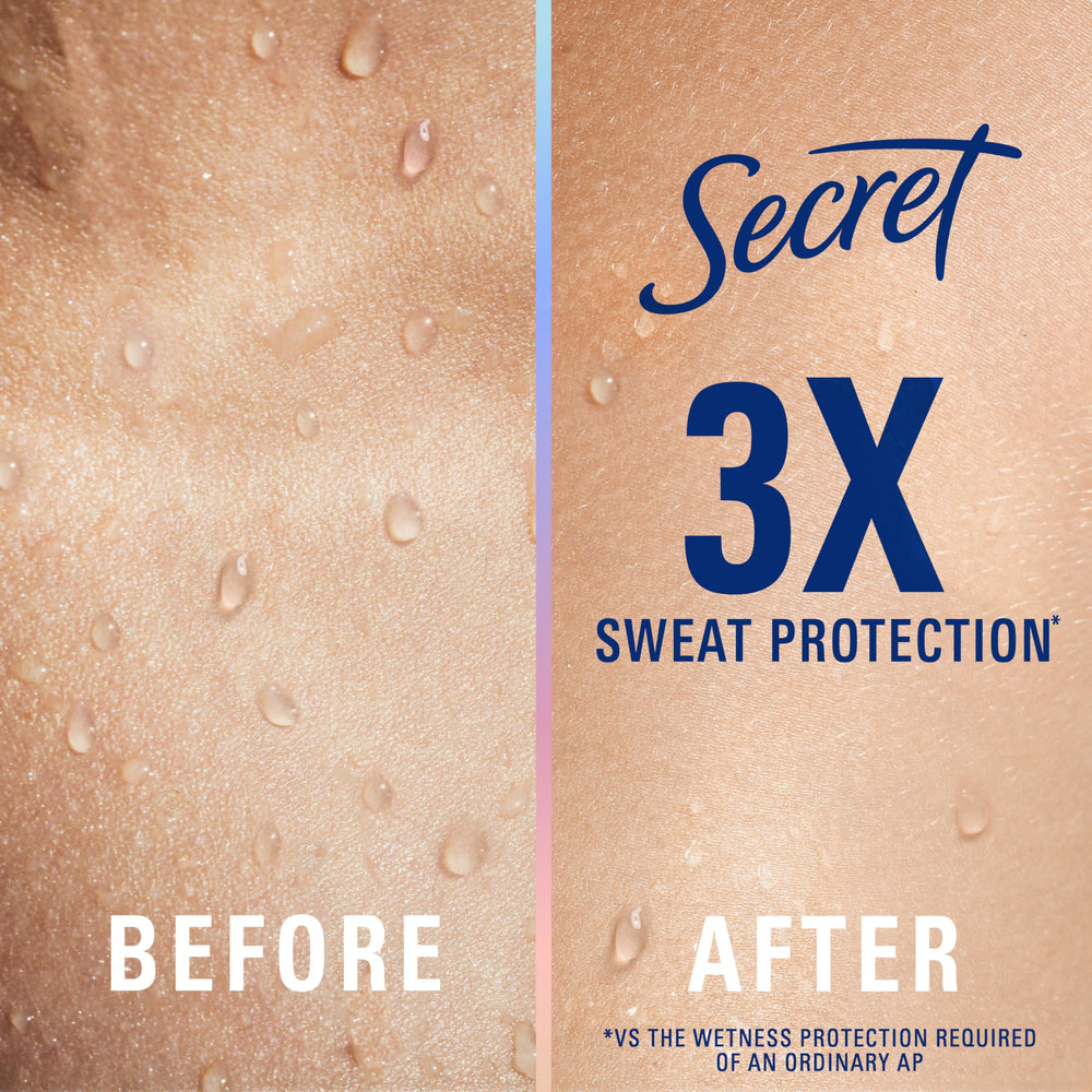 Secret protection contre trois types de transpiration pour plus de sérénité.