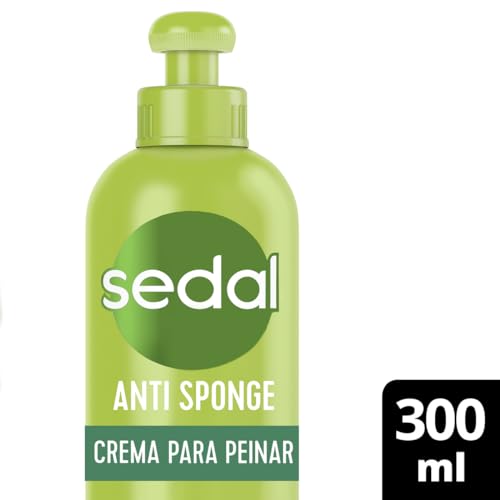 Sedal Antiesponja primer plano crema para peinar, textura cremosa.