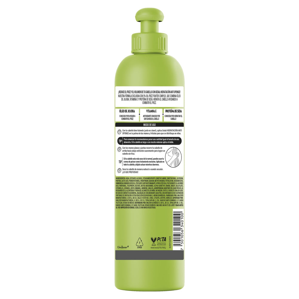 Sedal Antiesponja control del encrespamiento en cabello rizado.