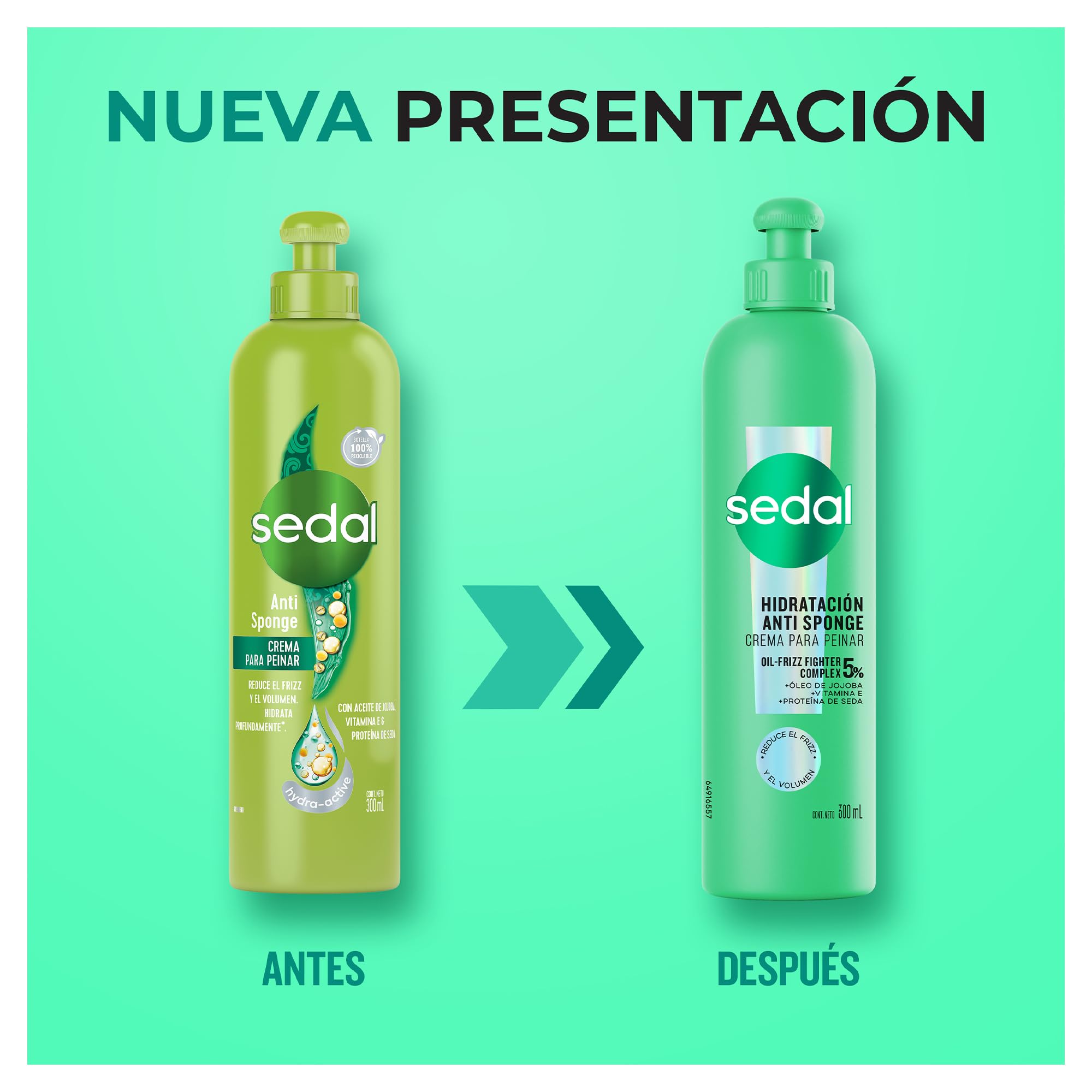 Sedal Antiesponja durabilidad del peinado durante todo el día.