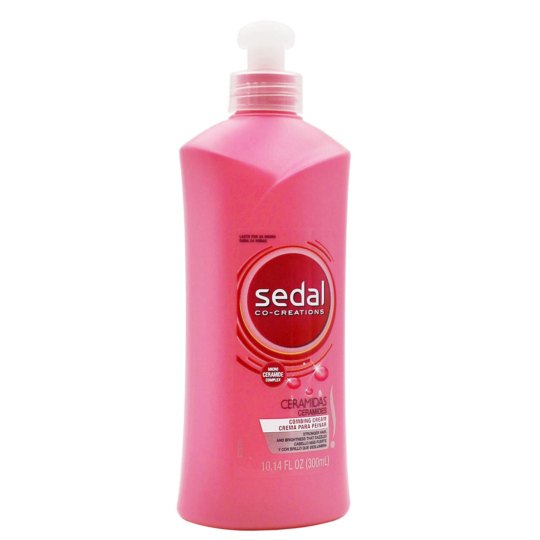 Textura crema sedosa de Sedal Ceramidas para cabello suave.