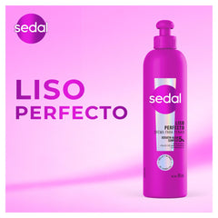 Sedal Liso Perfecto aplicación en cabello húmedo para brillo.
