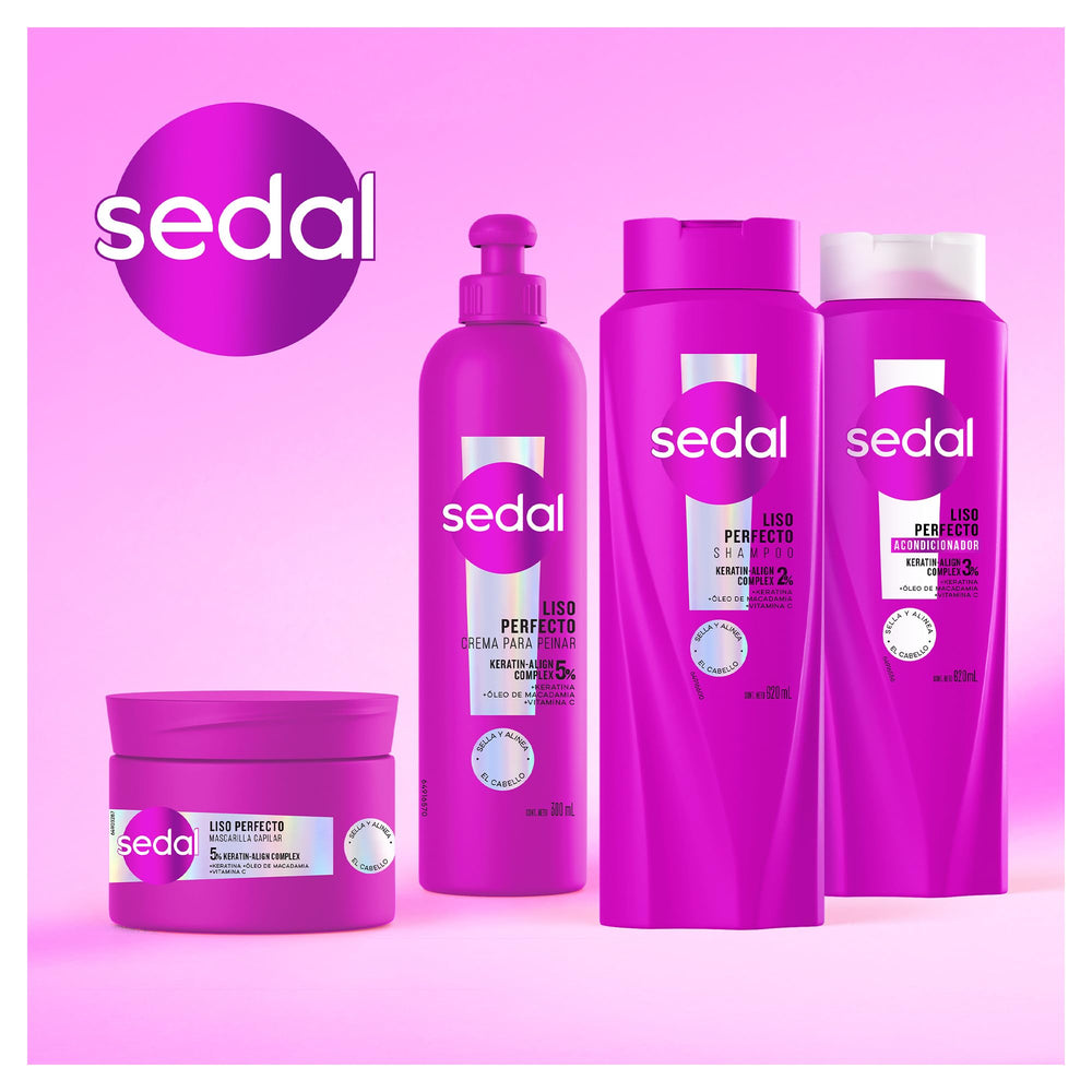 Sedal Liso Perfecto crema-peinado para textura suave.