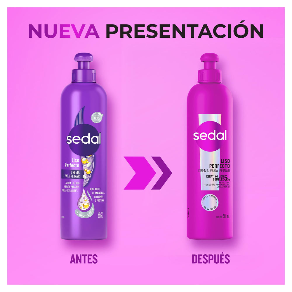 Sedal Liso Perfecto uso diario para cabello liso.