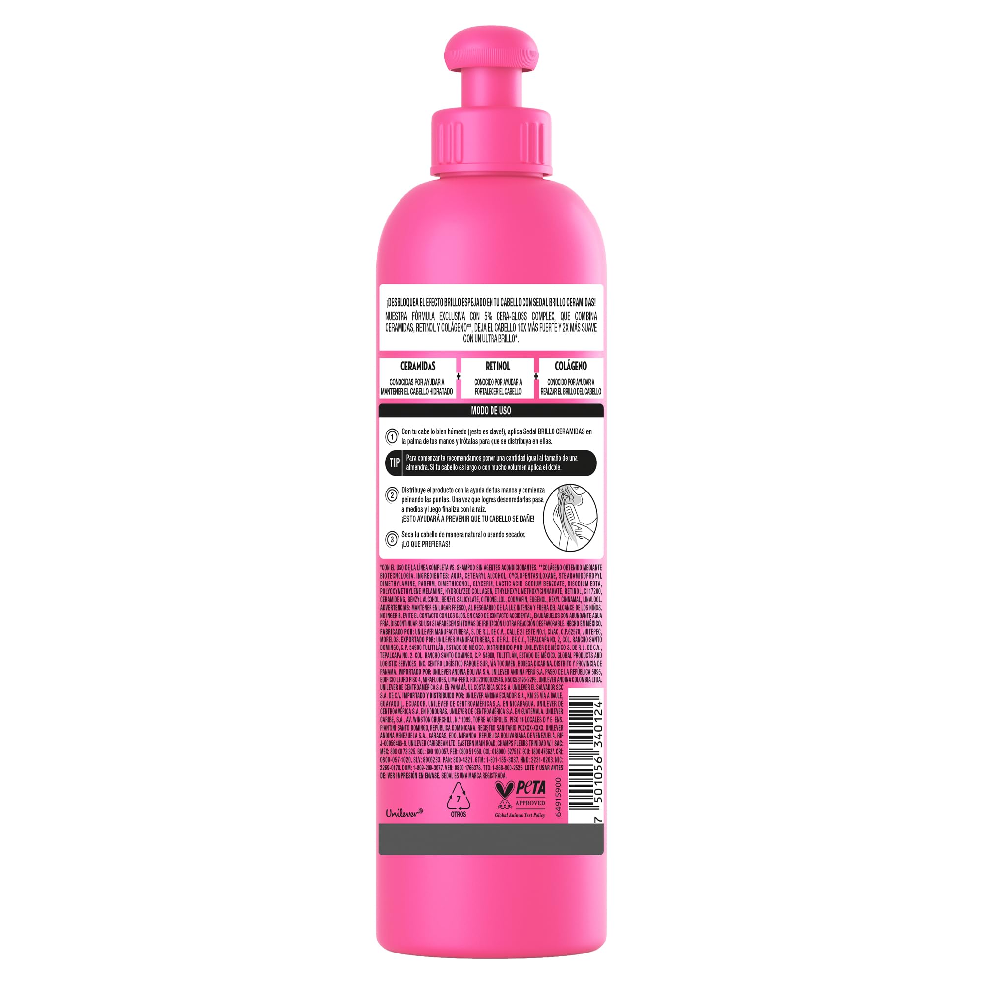 Control del frizz con Sedal S.O.S. Ceramidas para cabellos lisos.