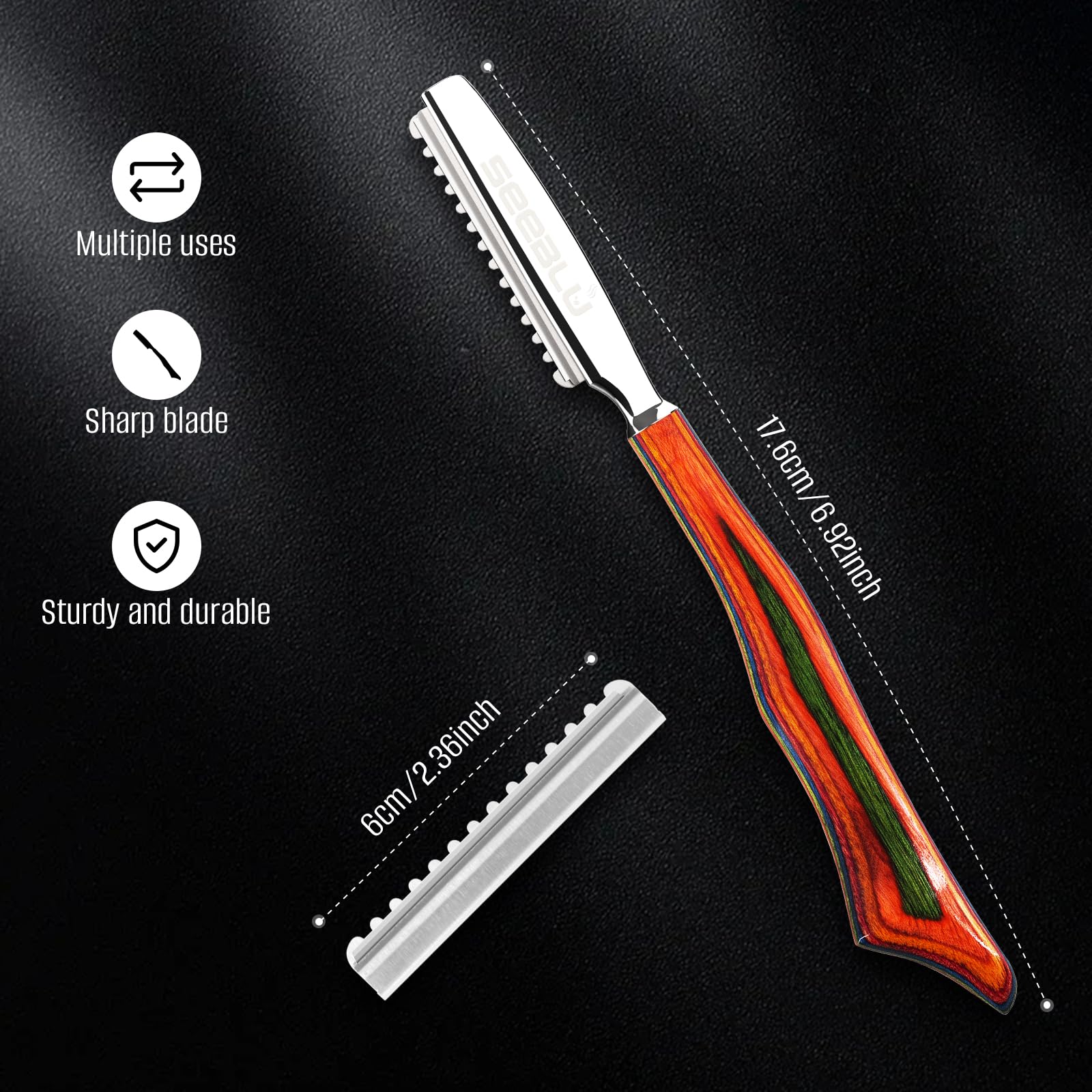 SEEBLU navaja texturizante para cabello, corte preciso sin enganchar