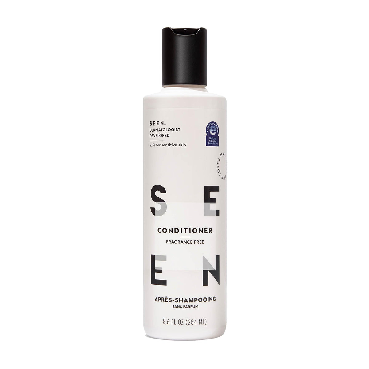 SEEN Acondicionador sin fragancia, botella, desenreda y suaviza el cabello.