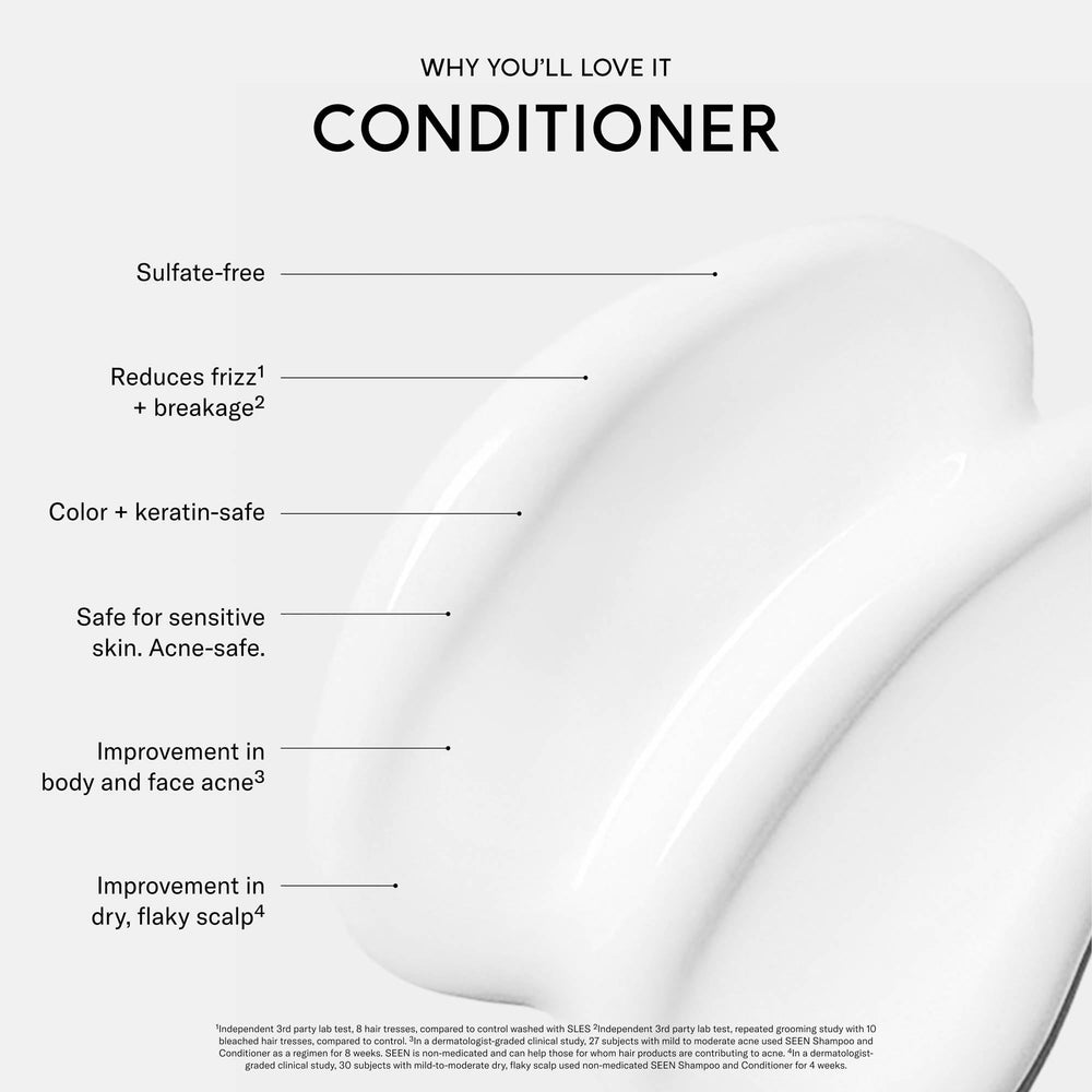 SEEN Acondicionador sin fragancia, textura cremosa para peinado suave.