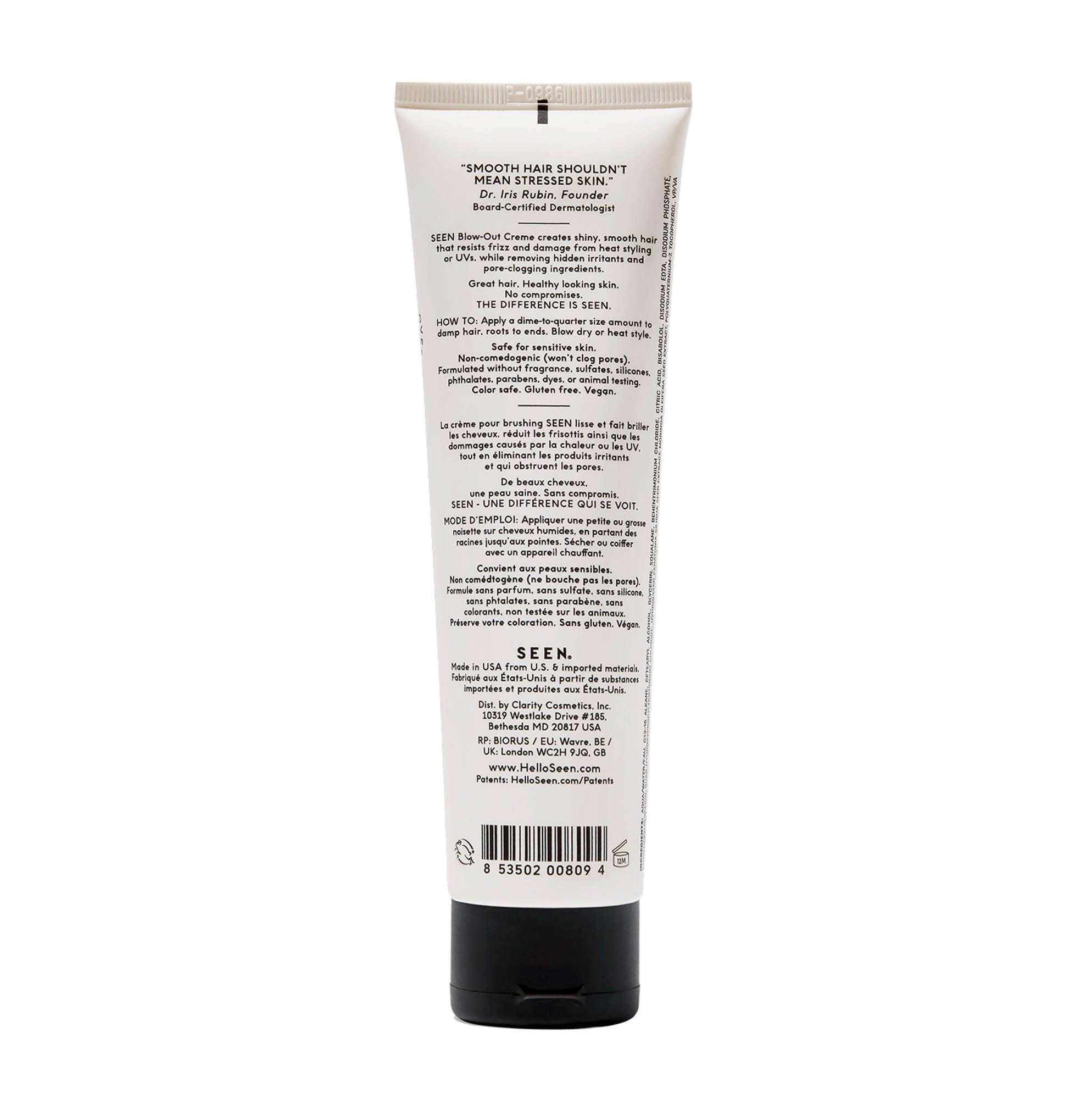 Textura cremosa de SEEN para control del frizz y brillo