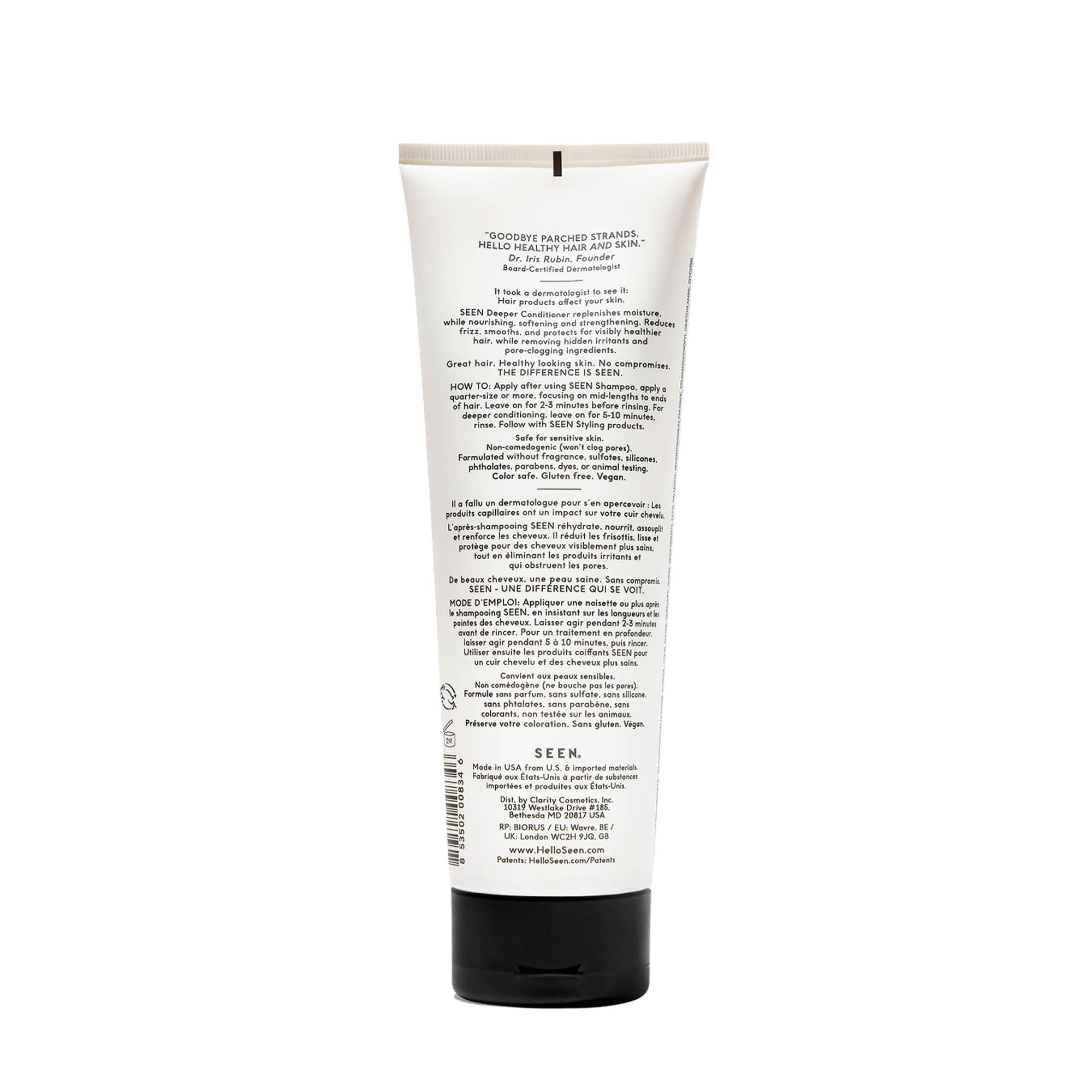 SEEN Deeper con hemisqualane, textura suave para cabello seco.