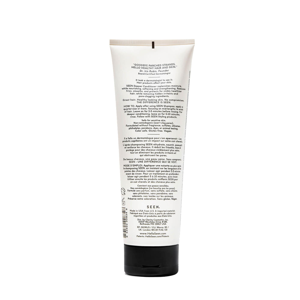 SEEN Deeper con hemisqualane, textura suave para cabello seco.