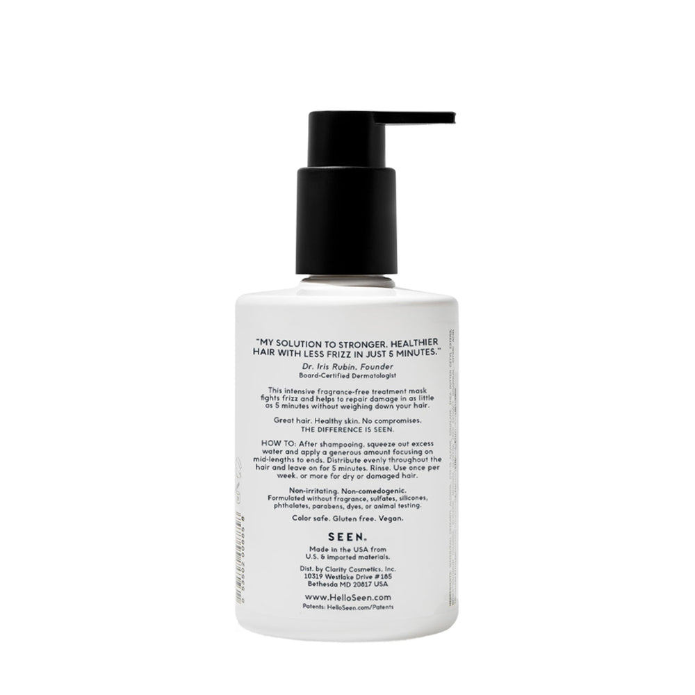 SEEN Frizz + Repair Mask aplicación en cabello humedo para control del frizz.