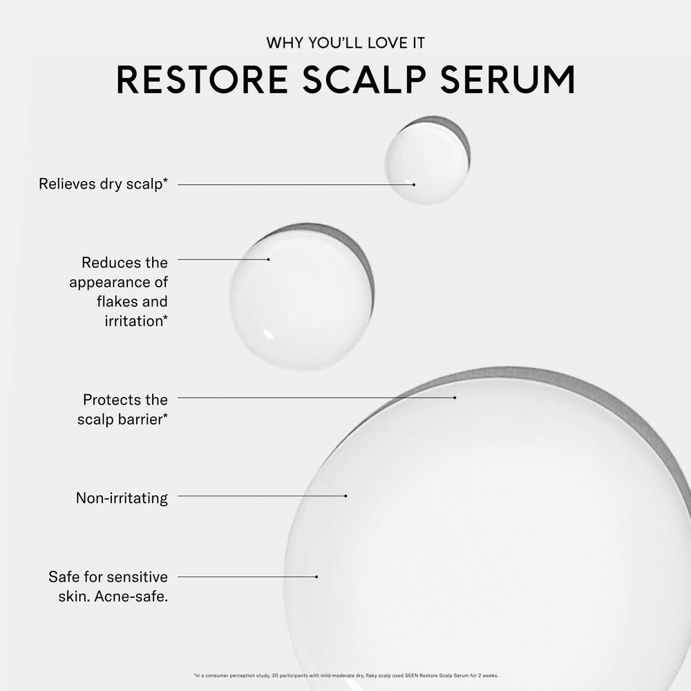 Textura ligera de SEEN Restore Serum que se absorbe rápidamente.