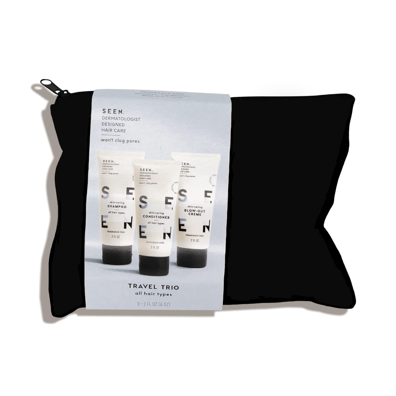 SEEN Travel Trio Champú sin fragancia para cabello suave y manejable