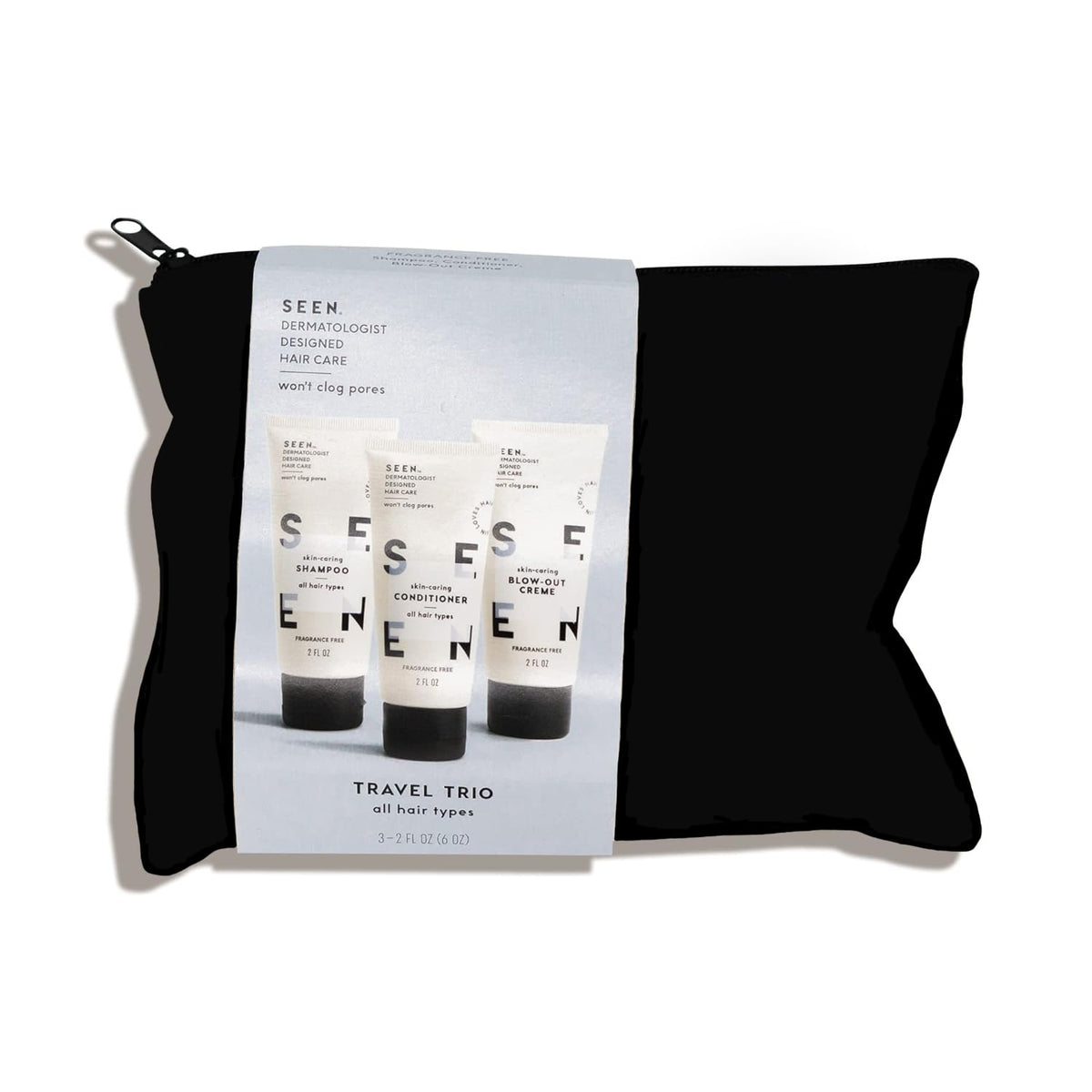 SEEN Travel Trio Champú sin fragancia para cabello suave y manejable