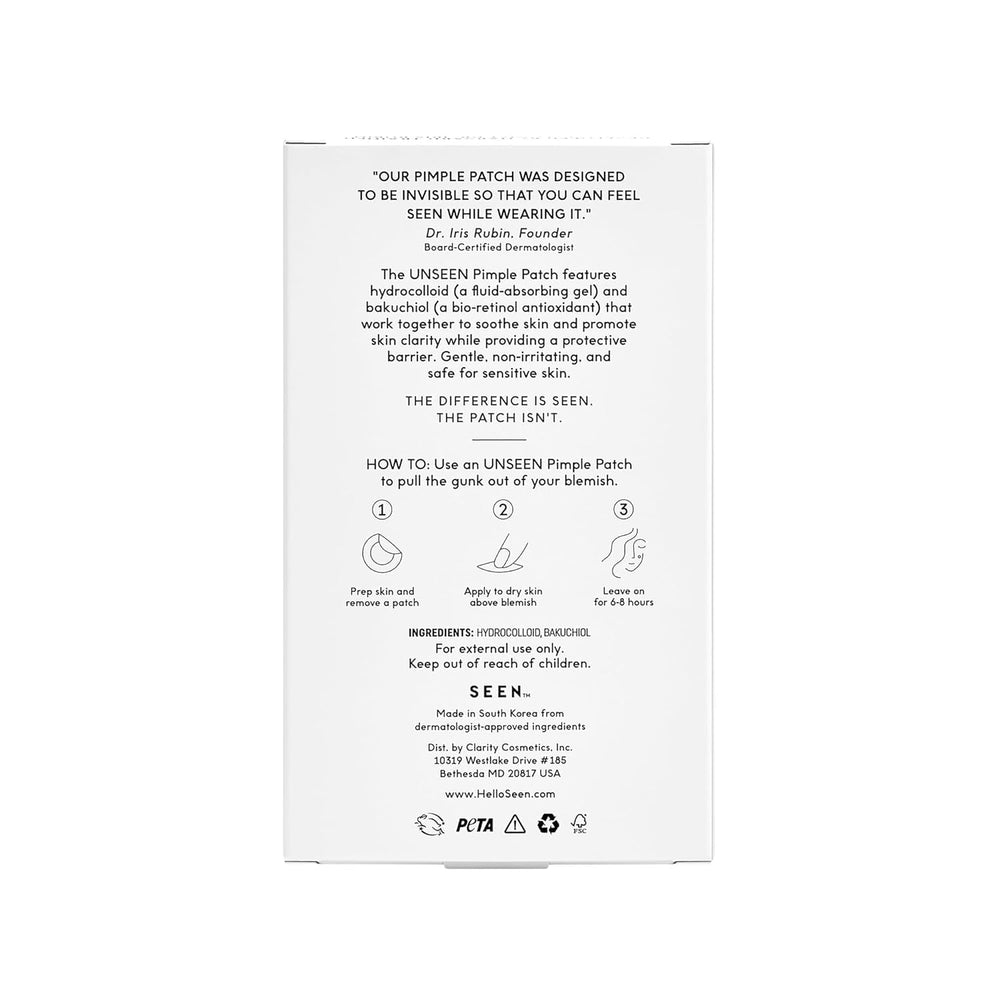 Parche SEEN UNSEEN discreto con barrera protectora para piel sensible