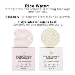 Sefralls acondicionador en pastilla de arroz y agua para cabello suave y manejable
