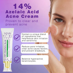 Aplicación suave de Sefralls crema azelaico para distribuir fácilmente