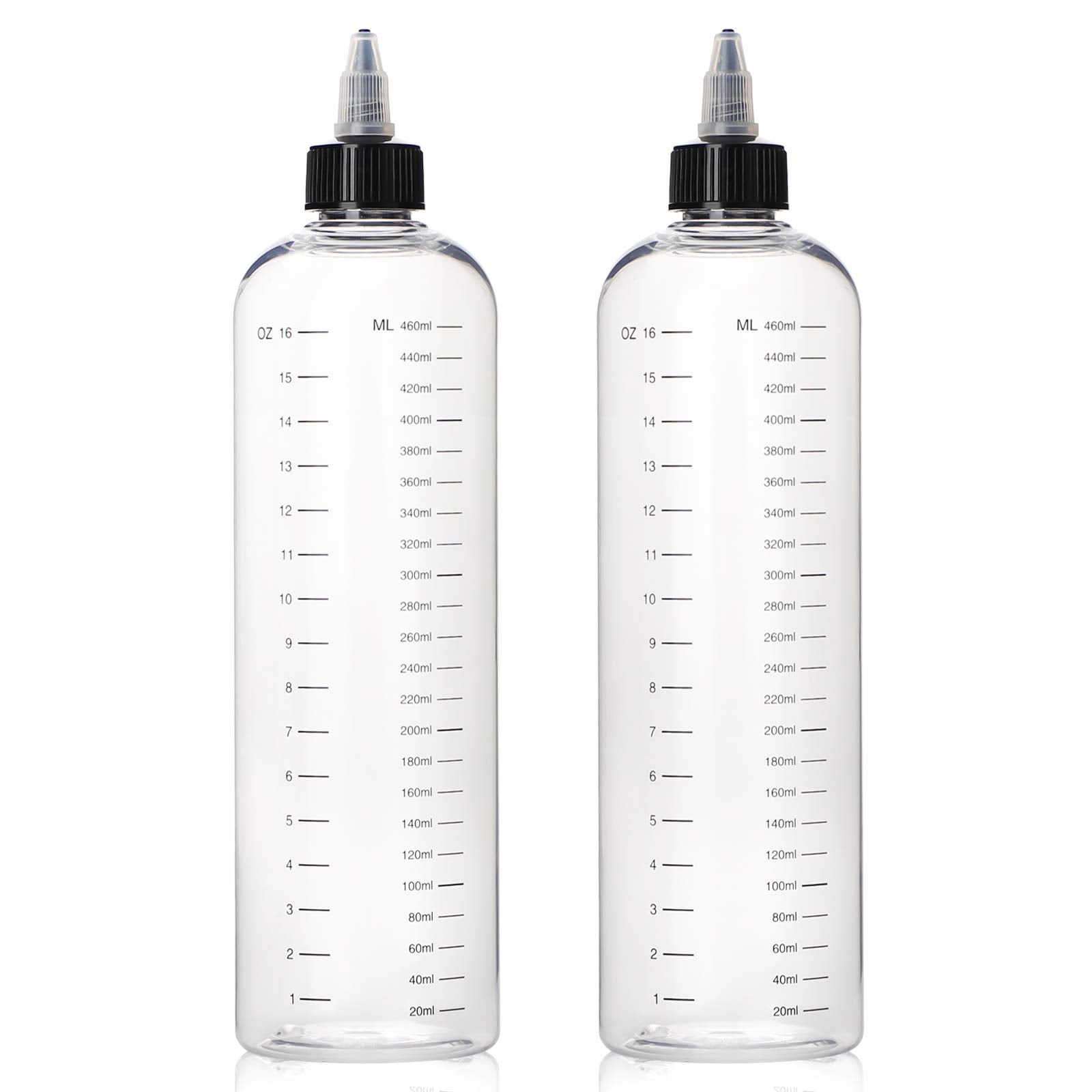 Segbeauty botella dispensadora 500ml transparente para mediciones precisas de tintes