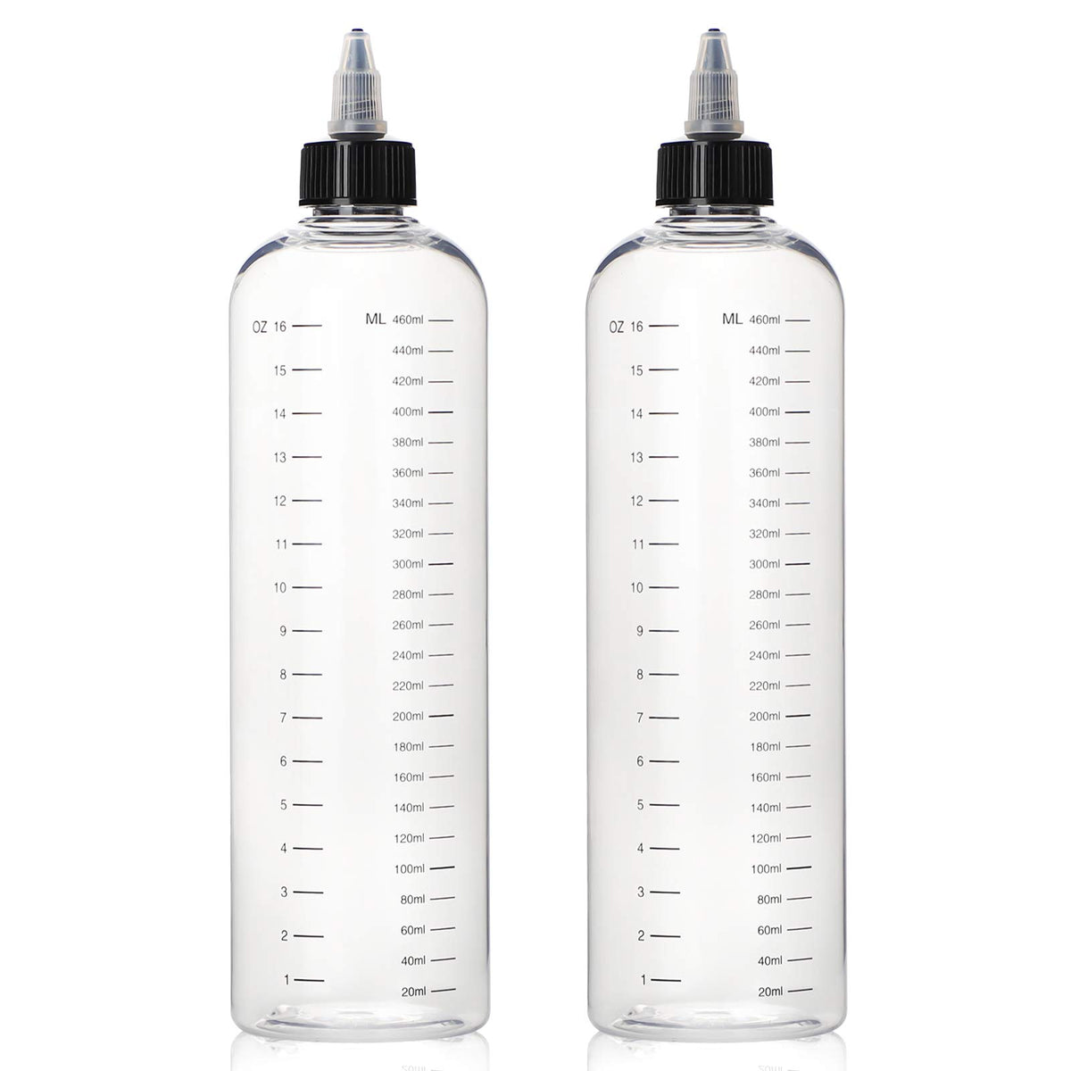 Segbeauty botella dispensadora 500ml transparente para mediciones precisas de tintes