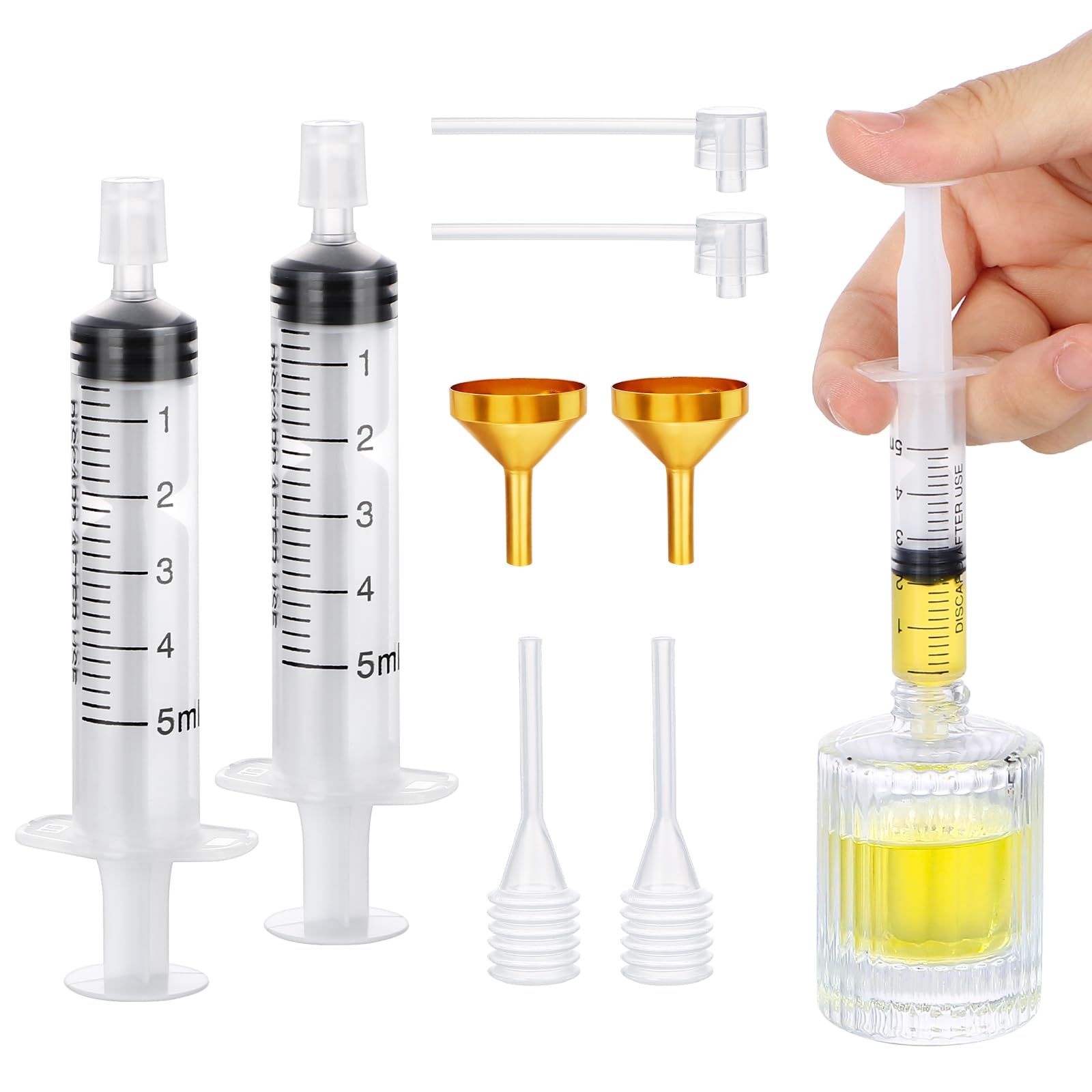 Segbeauty kit relleno perfume 8 piezas para transferir sin derrames en casa