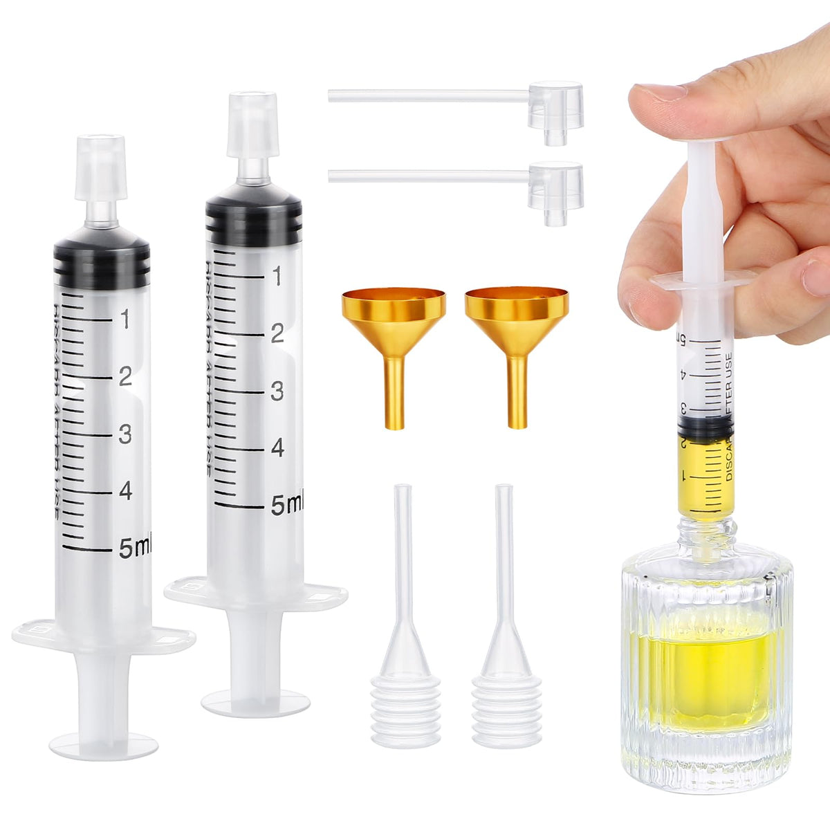 Segbeauty kit relleno perfume 8 piezas para transferir sin derrames en casa
