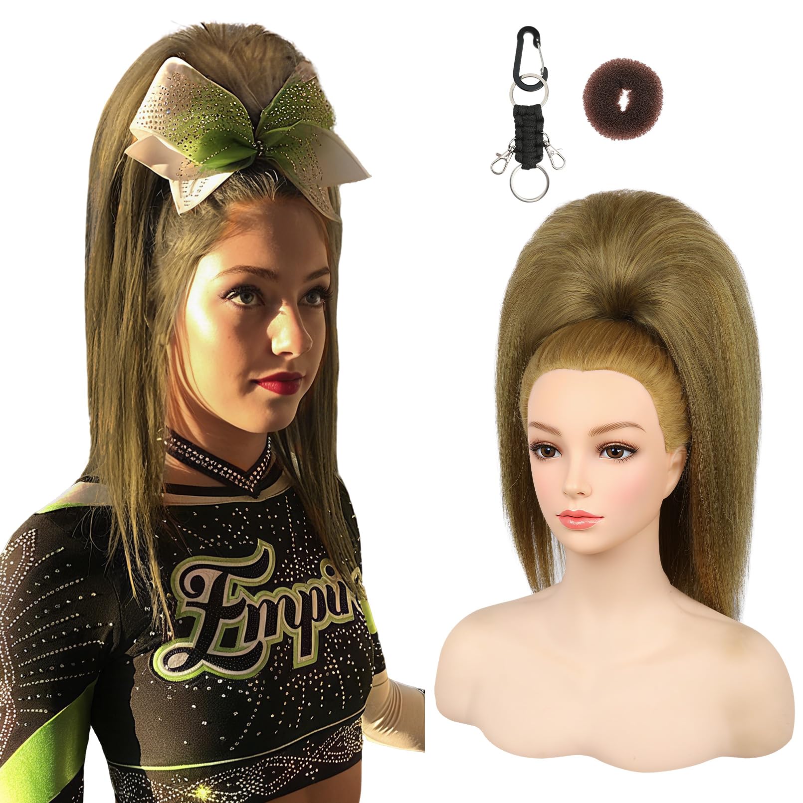SEIKEA Cheer Ponytail: cola de caballo 18 pulgadas con textura suave para mayor volumen.