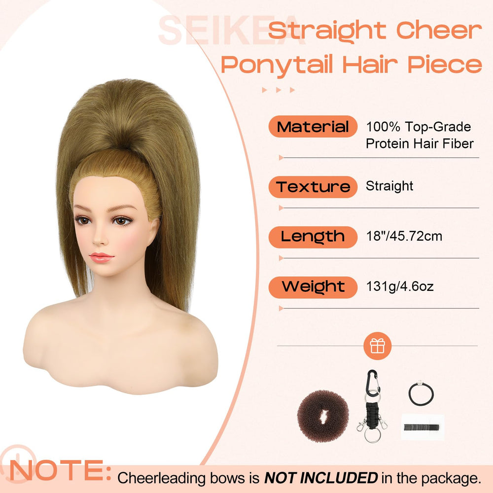 SEIKEA Cheer Ponytail: fijación segura con malla interior y lazo elástico para moverse con confianza.