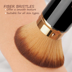 SEINGTOOM brocha kabuki con tapa protectora mantiene las cerdas limpias.
