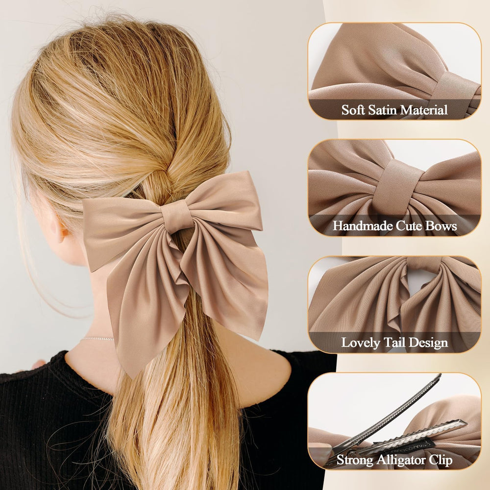 Pinza para cabello Seiolieliou de seda suave, sujeción estable sin dañar.