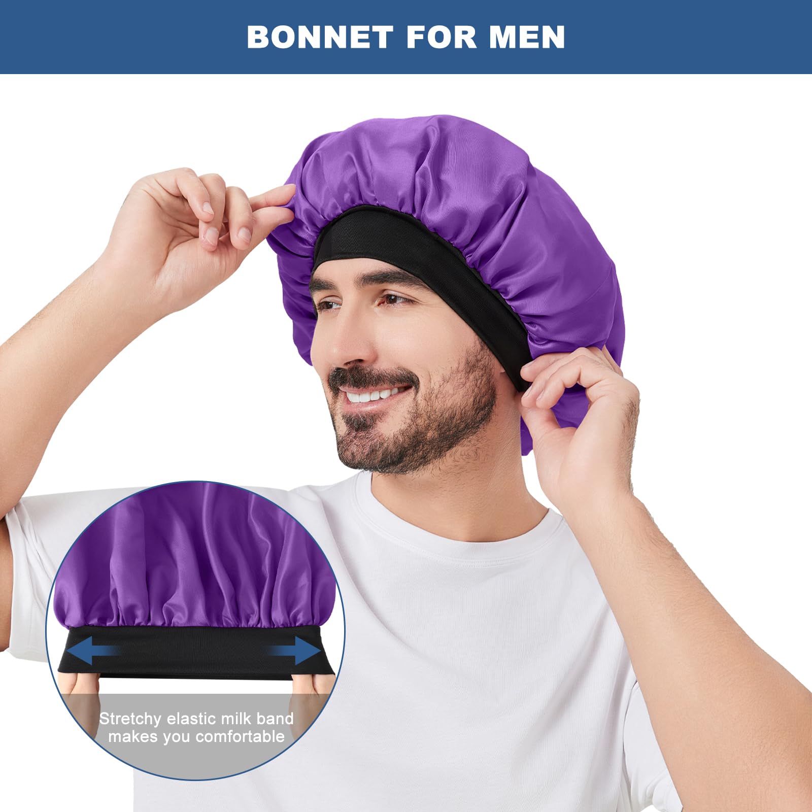 Gorro Selalu de satén para trenzas protege las trenzas durante la noche.