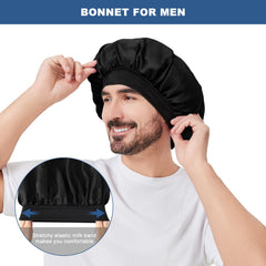 Bonete satin para cabello rizado protege rizos y trenzas al dormir