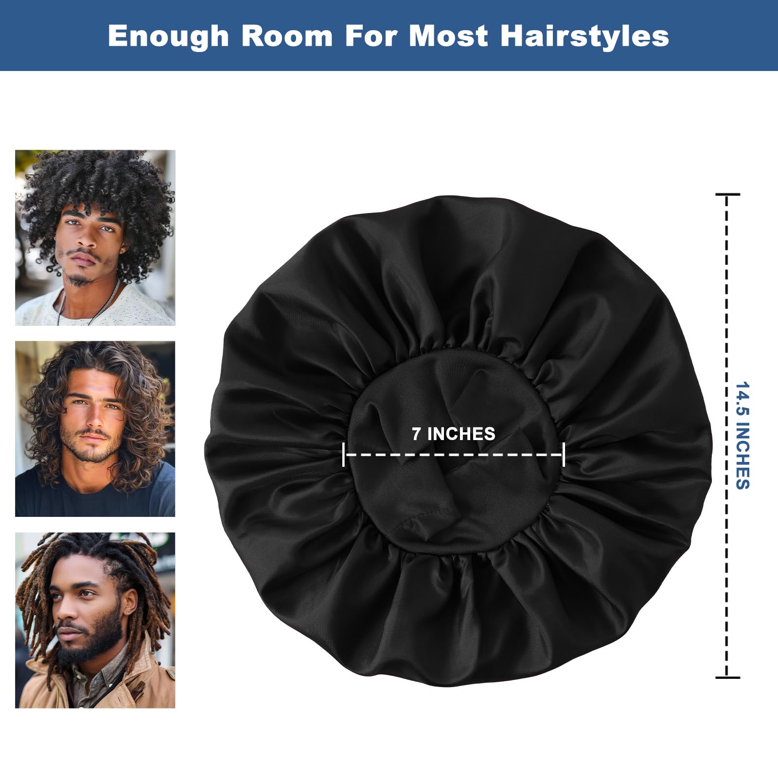 Gorro satinado Selalu para hombres, reduce frizz y brillo al despertar.