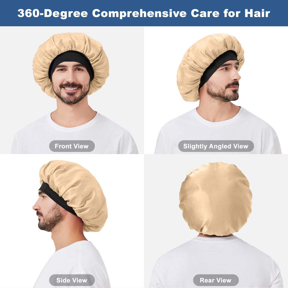 Set de 3 bonetes satin para cabello largo y grueso