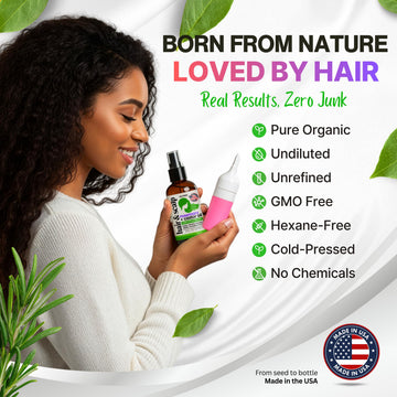 SELFWISE Organic Rosemary Oil luxurious-soft-hair finish hints at smoother strands