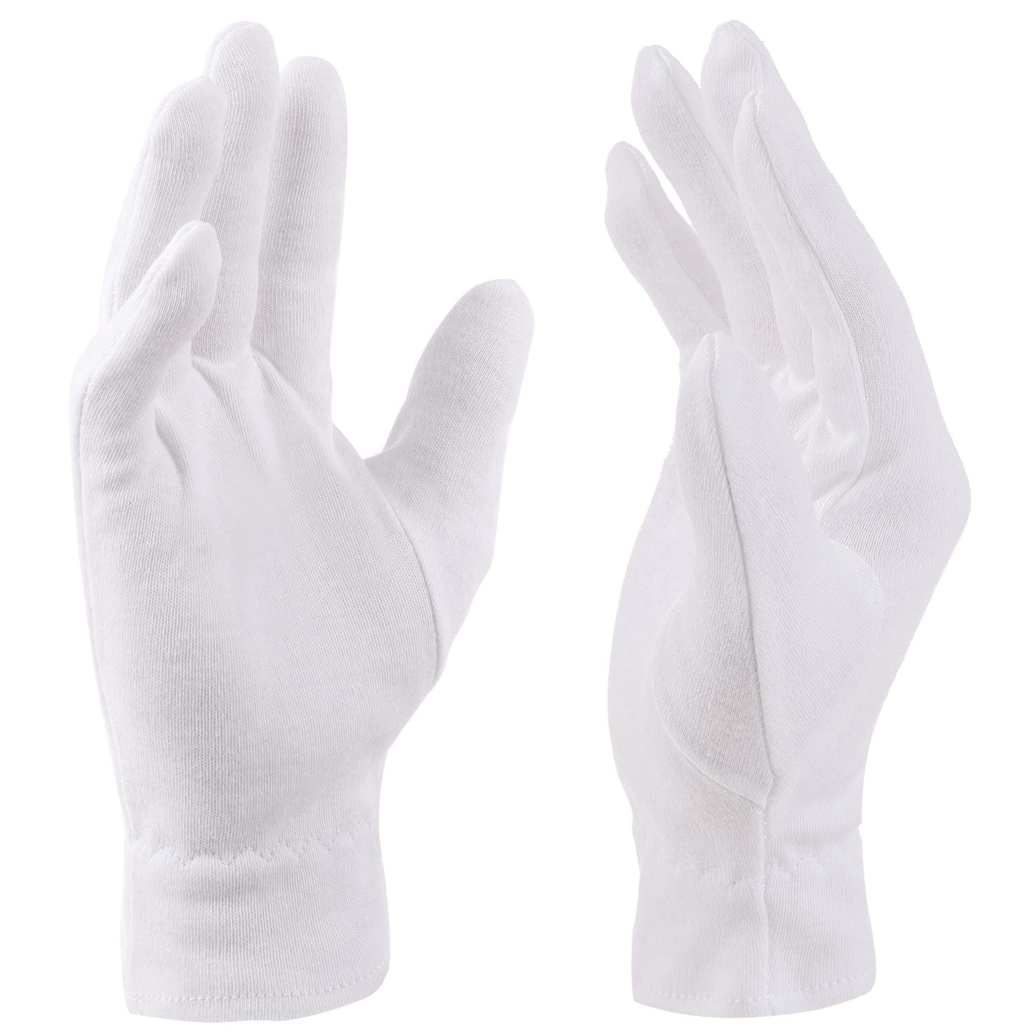 Guantes Selizo de algodón blancos, para uso nocturno y absorción de cremas.