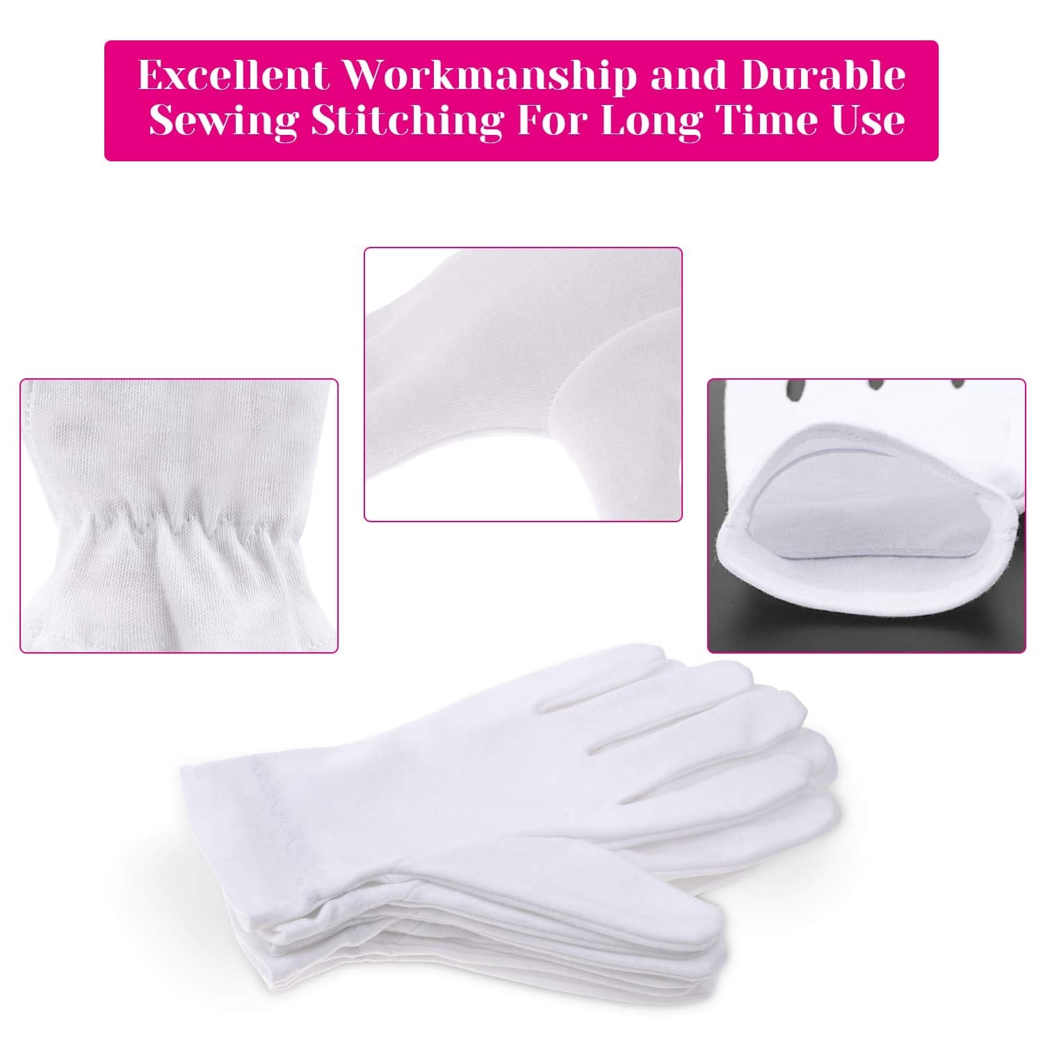 Guantes para eczema de Selizo, uso cómodo durante la noche.
