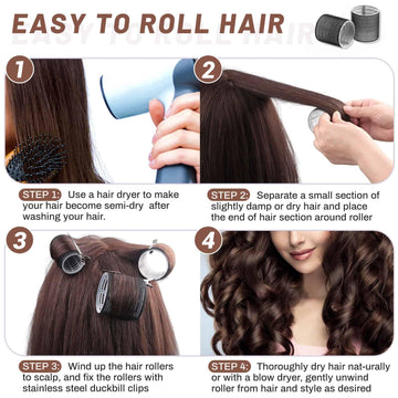 Selizo rulos con clips, opción ideal para fijar rulos fácilmente