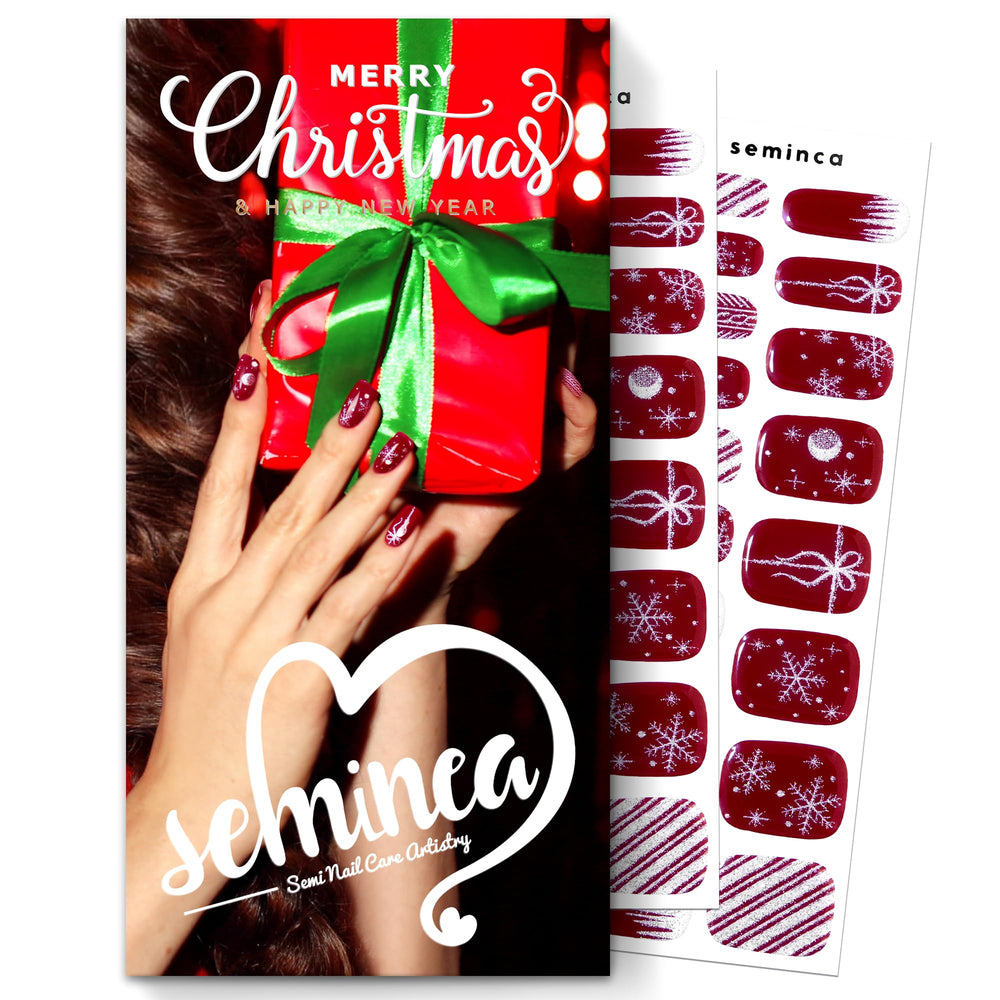 Seminca brillos magenta y copos rosa, ideal para un look navideño rápido.