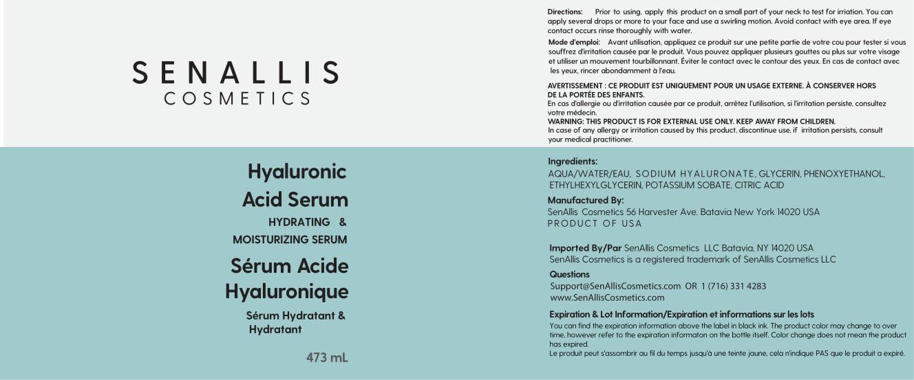 Caja de presentación del Sérum de ácido hialurónico SenAllis Cosmetics