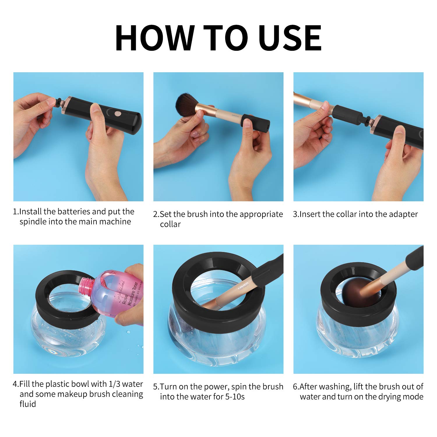 Senbowe ayuda a mantener las brochas limpias entre sesiones de maquillaje.