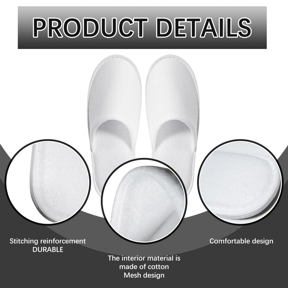 Pantuflas desechables SENJUNSAFE para viaje, empacadas individualmente y fáciles de llevar.
