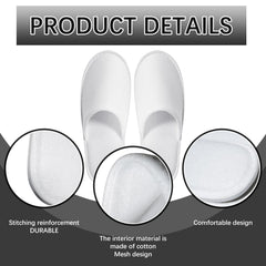Pantuflas desechables SENJUNSAFE para viaje, empacadas individualmente y fáciles de llevar.