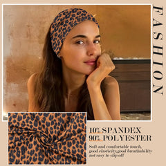 SENMAY diadema leopardo para entrenamiento con ajuste cómodo y antideslizante.